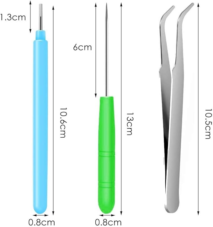 12 Pack Paper Quilling Tools Set, Slotted Needle Pens - Image 3