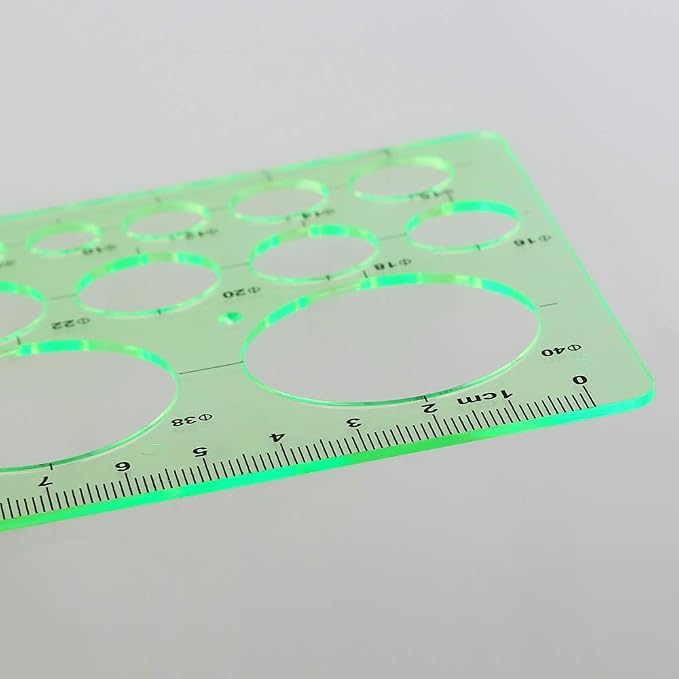 Angrox Geometric Drawings Templates Measuring Geometry Rulers 15 Pcs - Image 6
