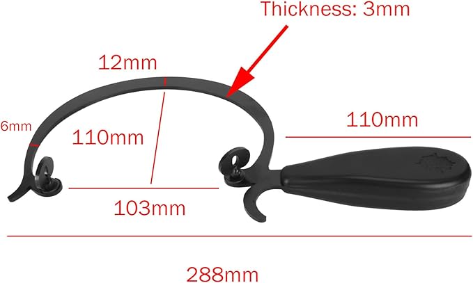 Jewelers Saw Frame, Alloy Curved Coping Saw Frame with Black Handle Handicraft Tools for Decoration, Hobby, Craft Processing, Jewelry Stores