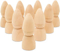 Wood Peg Dolls, 2-3/4 Inch Gnome Shape Unfinished Wooden Peg People, Strong by Woodpeckers