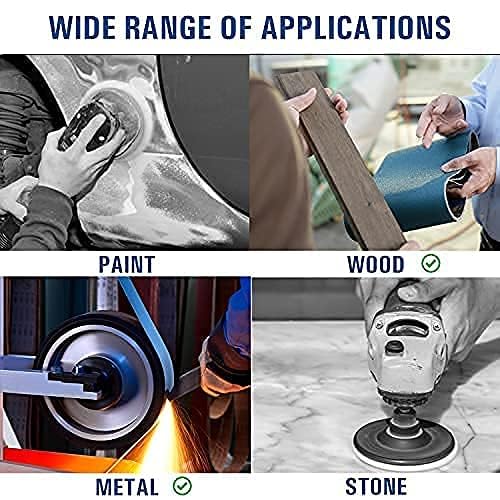 37 x 60 Inch Sanding Belts - 150 Grit Aluminum Oxide Belt Sanders for Woodworking and Metal, German Quality Heavy Duty Cloth Belt Sanding with Smooth Running Joint, Wide Sander Belts - 3 Pack