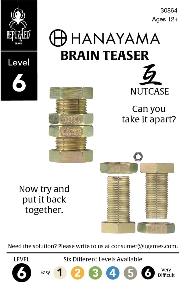 BePuzzled | Nutcase Hanayama Metal Brainteaser Puzzle Mensa Rated Level 6 - Image 2