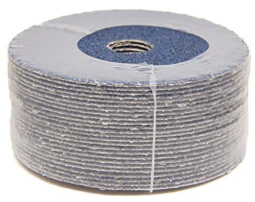 Benchmark Abrasives 5 Inch Sanding Discs Resin Fiber Zirconia Grinding Disc for Grinding, Stripping on Wood, Fiberglass, Steel, Metal, 7/8" Arbor Angle Grinder Sanding Disc, 25 Pack - 36 Grit