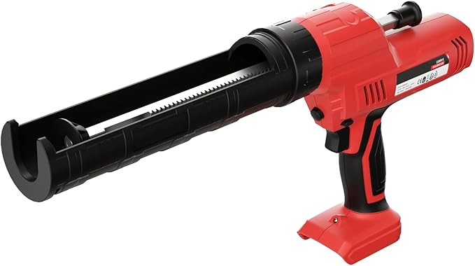 Cordless Caulking Gun 10oz Compatible with Milwaukee 18V Battery, Electric Caulk And Adhesive Gun with 5 Speed, Anti-Drip, Auto Retract, LED Light for Filling, Sealing(Tool Only)