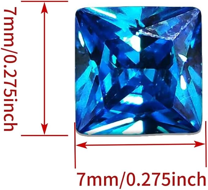AierCrystal Aquamarine Color Cubic Zirconia Loose Beads Unset - Image 2
