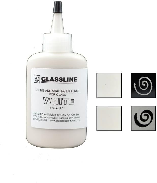 White GLASSLINE FUSING Paint Pen 2 oz Bottle by Unknown