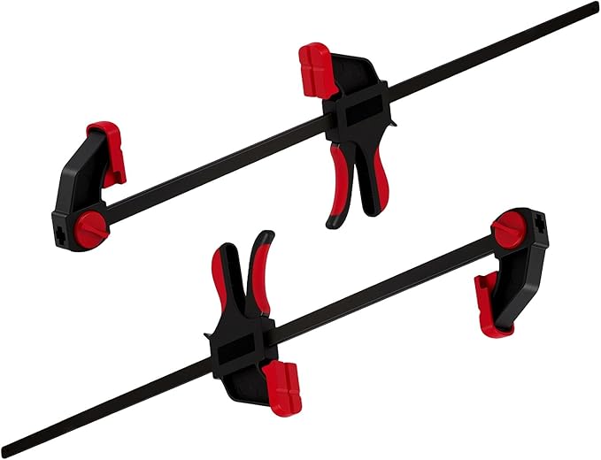 24-inches Bar Clamps for Woodworking 2-Pack, Quick-Release Wood Clamps,150LB Load Limit with Built-in Ruler, for DIY Projects & Cabinet Installation