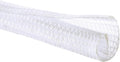 1/2" x 10ft Black/White Cable Sleeve - Protects Cords from Pets & Organizes Wires - Modern Style - Polyester Material - Flame Retardant - Easy to Use & Cut(White, 1/2"-10ft)