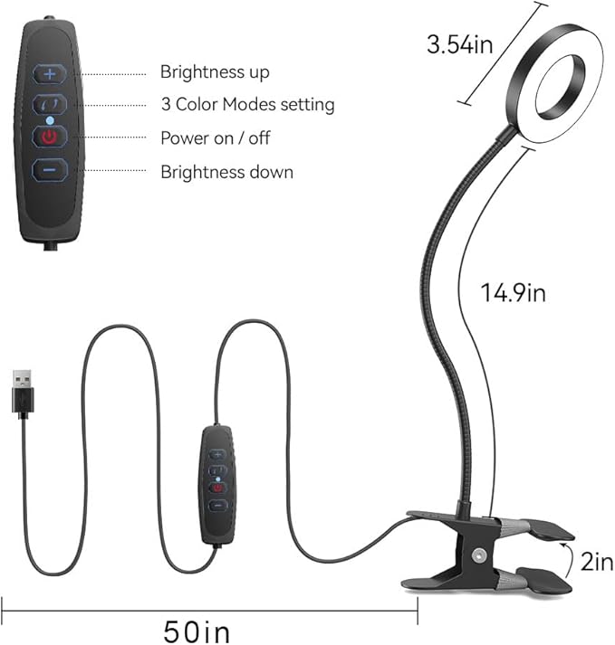 LED Desk Lamp Clip on Light - Image 4