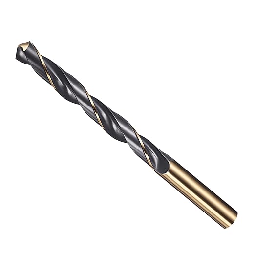 Drill Bit, 12mm Cutting Diameter, 4341 HSS Gold and Black 118° Cutting Angle Number Jobber Bits - (Applications: for Drilling Soft Metal Plastic Wood), 1-Pieces