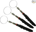 Telescoping Inspection Mirror Round Mirror Handle Tools Inspection Tool for Check The Condition of The Vehicle, Observe The Eyelashes, Mouth and Other Small Parts (Inspection Mirror 3PCS)