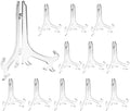 Artliving 7 Inch Clear Plastic Easels or Stand/Plate Holders to Display by Artliving