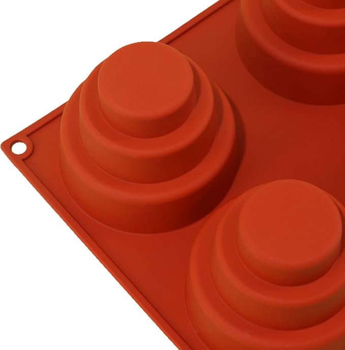 Silicone Mini Tiered Cake Mold 6 Cavity, 29.8 x 17.3 cm | 3-Tier Design - Image 8