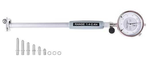 Accusize Industrial Tools 1.4-2.4'' by 0.0001'' Dial Bore Gage, Stem Length 6'', Ee20-1024