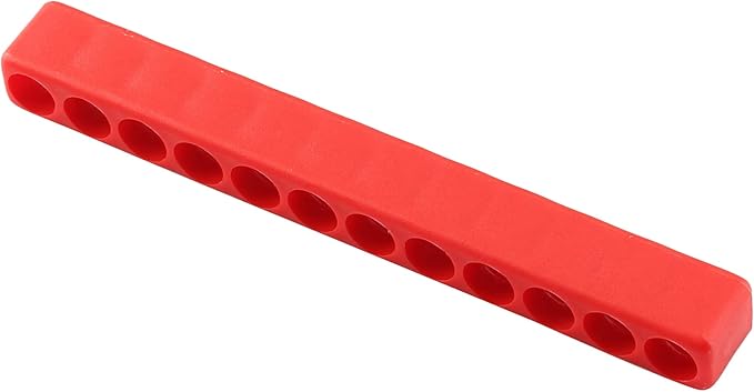 20Pcs 12 Holes Hex Shank Screwdriver Bit Holder, Plastic Screwdriver Head Storage Case, Drill Bit Storage Case, Screwdriver Head Holder Organizer Fit for 1/4 Inch Hex Shank, Red