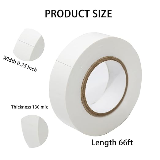 QILIMA White Electrical Tape 10 Pack 3/4-Inch by 60 Feet,Lead-Free Flame Retardant Electrical Tape, Adhesive for General Home Vehicle Auto Car Power Circuit Wiring (130mic)