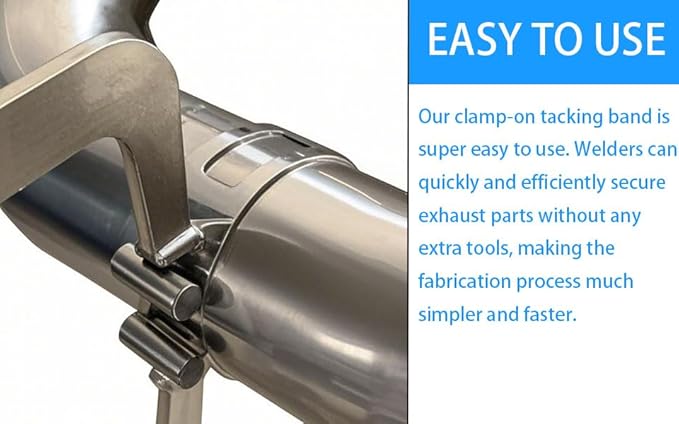 2.5 inchesStainless Steel Exhaust Tack Welding Clamp-On Kit | Heavy-Duty Corrosion-Resistant Tool for Automotive Exhaust Fabrication & Professional Welding Projects (2.5 inches 1PCS)
