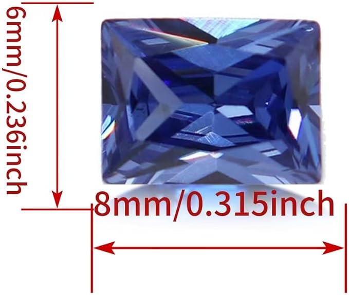 Royal Blue Deep Blue Sapphire Color Cubic Zirconia Loose Beads Unset CZ Stones - Image 2