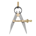 Spring Joint Caliper - [3 Inch] Carbon Steel Spring Divider Caliper with Brass Fulcrum for Metalworking Drawing Use, Flat Leg
