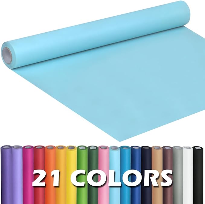 PerkHomy Light Blue Kraft Paper Roll 17.5" x 960" by PerkHomy