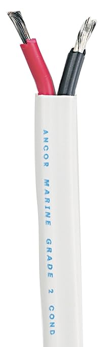 Ancor Marine Grade Products 121725 Duplex Cable, 16/2 AWG (2 x 1mm2), Flat - 250ft,Black/Red