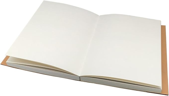 Kraft Cover Drawing Notebook & Sketchbook – Set of 2 Blank Plain Sketch Books – - Image 4