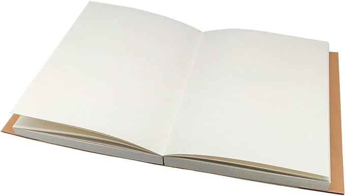 Kraft Cover Drawing Notebook & Sketchbook – Set of 2 Blank Plain Sketch Books – - Image 5