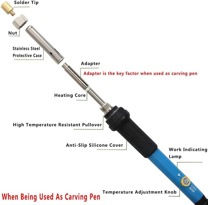 Wood Burning Kit, Wood Burning Tool Adjustable Temperature Woodburning - Image 4
