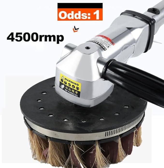 7-Inch Pneumatic Shaped Sander Woodworking Machine Curved Surface Shape Grinding Air Polisher,Lightweight at 5.88lbs,Adjustable Speed Up to 2500rpm Wood Door Polishing and Sanding Tool