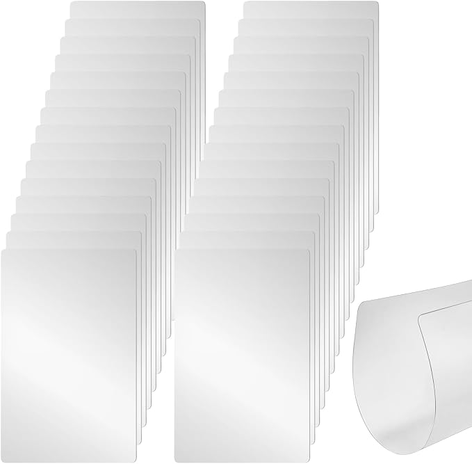 ZENFUN 30 Pack Plastic Cutting Board Mats, Flexible Clear Cutting Mats 17 x 11 by ZENFUN