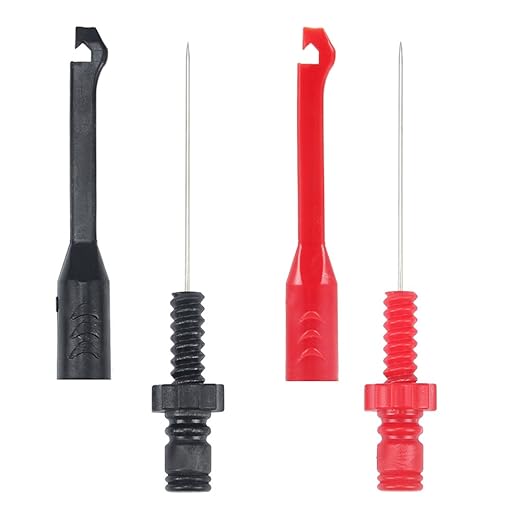 2PCS Multimeter Test Leads Set Electric Wire Piercing Probe Clip, Automotive Insulation Back Probes with 4mm Banana Plug Test Leads for for Diagnostic Electrical Testing