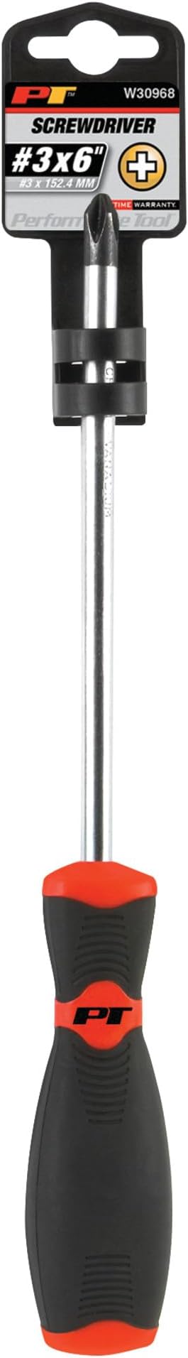 Performance Tool W30968 Phillips Screwdriver, #3 x 6