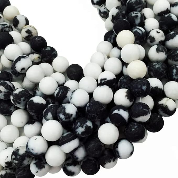 Zenkeeper 108 Pcs Zebra Jasper Beads - Image 2