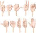 GORGECRAFT 1 Box 10 Styles Jointed Doll Hands Plastic Tiny Finger Hands by GORGECRAFT