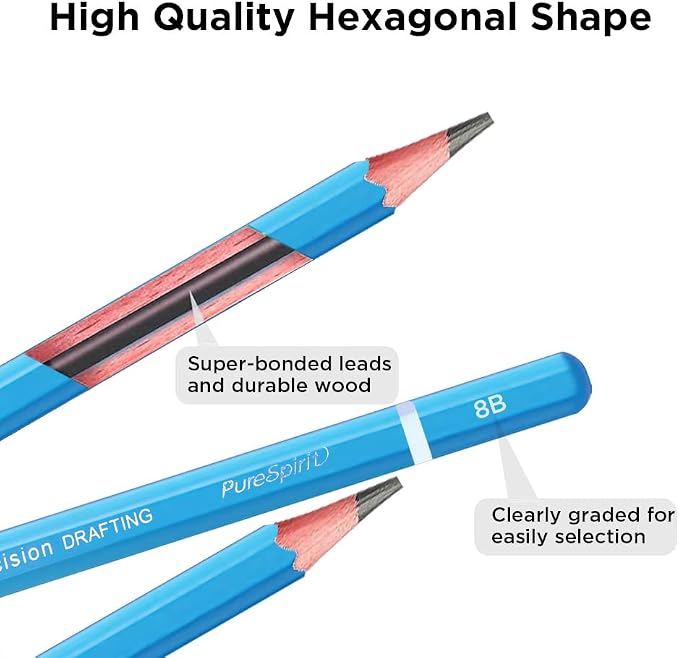 Sketch Pencils for Drawing 8B, Sketching & Doodling | Graphite Pencil for - Image 2