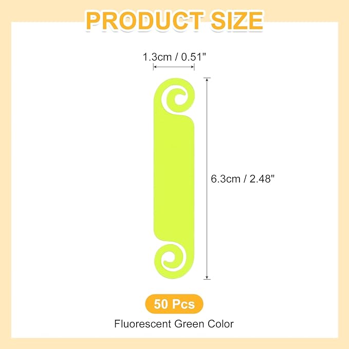 PATIKIL Cable Tags Flexible Cable Management Labels Cord Identification Tags, Wire Cord Markers for USB Computer Phone Charger Power - 50Pcs (Fluorescent Green)