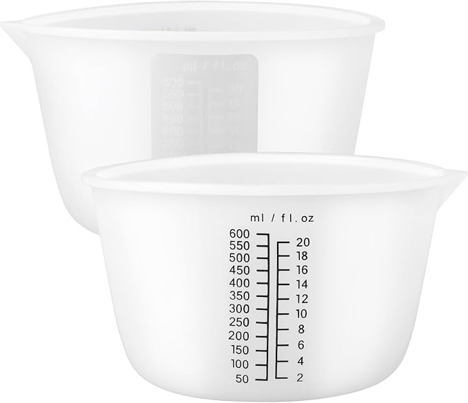 Gartful 600ml Reusable Silicone Resin Cups, Large Silicone Mixing Bowl by Gartful