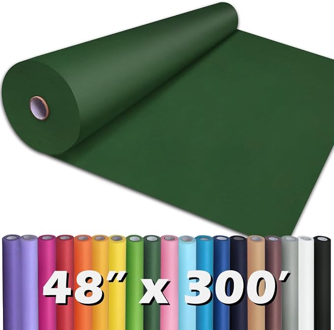 PerkHomy Dark Green Kraft Paper Roll 48" x 3 by PerkHomy