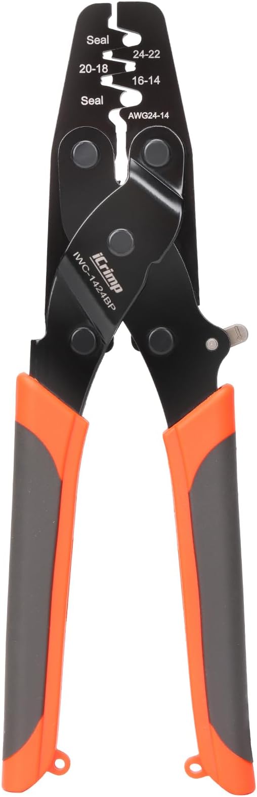iCrimp Ratchet Weather Pack Sealed Connector Crimping Tool, Wire Crimper for AWG24-14 Waterproof Terminals with Locking Feature IWC-1424BP