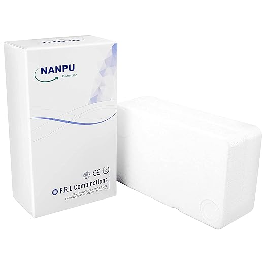 NANPU 1/2" NPT Industrial Grade 3 Stage Air Drying System - Particulate Filter, Coalescing Filter, Desiccant Dryer & Air Regulator, Metal Bowl, Auto Drain, Suitable for Paint Spray＆ Plasma Cutter