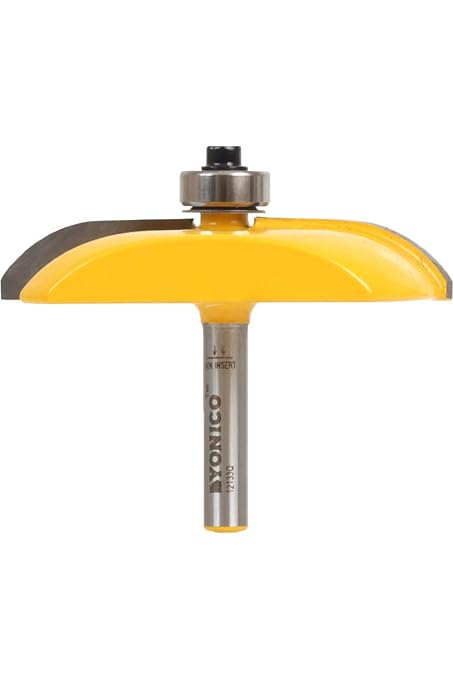 YONICO Raised Panel Cabinet Door Router Bits 2-1/2-Inch Diameter Cove 1/4-Inch Shank 12133q