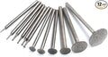 Culiau Diamond Stone Grinding Bits – 3/32 Inch Shank for The Customizer, High-Precision Rotary Tool Accessories for Engraving and Shaping, Compatible with engraving pen and Other Rotary Tools (12 Pcs)