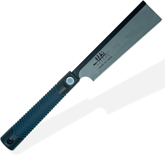 SUIZAN Dozuki Dovetail Saw 7" Rip Cross Angle Cut - Professional Japanese Pullsaw Handsaw Woodworking Tools