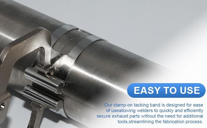2.5 Inch Stainless Steel Exhaust Clamp, Universal for Welding and Exhaust Pipe Repair (2.5 inches)