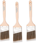 Vermeer Paint Brushes, 2.5 Inch Angled Paint Brush, Trim & Cut-in, 3 Pack | by Vermeer