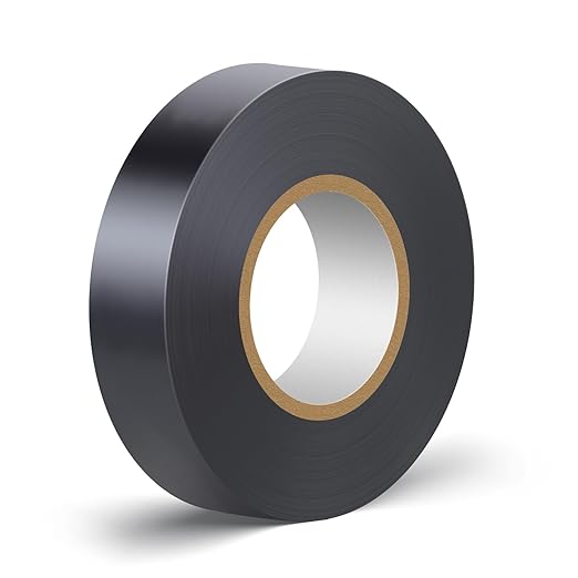 10 Pack Black Electrical Tape Waterproof，3/4 in x 60ft，High Temperature Electric Tape Weatherproof Home Outdoor Multipurpose Insulating Wire Wrapping，Maximum Voltage