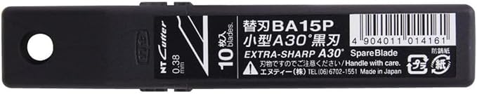 NT Cutter 9mm Snap-Off Extra-Sharp Precision Blades, 30 Degree, 10-Blade/Pack by NT+Cutter