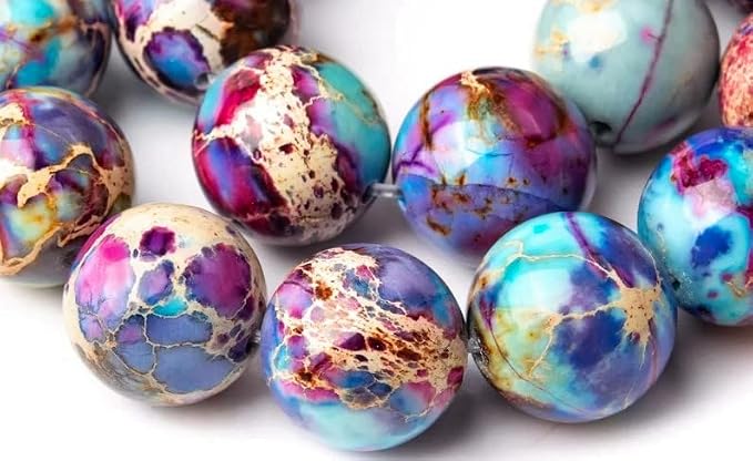 Zenkeeper 108 Pcs Sea Sediment Imperial Jasper Beads - Image 3