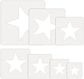 Teling 14 Pieces Large Stencil for Painting on Wood Plastic 5 Point Template by Teling