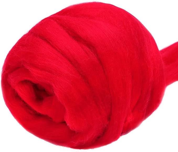 3.53oz Wool Roving, Wool Felting Supplies, Pure Wools, Chunky Yarn, Spinning by Jupean